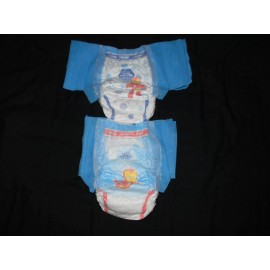 Handmade 4 Huggies Pull-ups 5t-6t over 40-60 Lbs made to fit a 32 in waist.