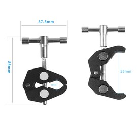 CS PRIORITY Adjustable Friction Articulating Magic Arm Super Clamp Big Clip for Camera Monitor Studio Light (Combo T)