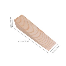 OSALADI 2Pcs Premium Wooden Door Stop Wedge Heavy Duty Door Holder for Home Office Slip Finger Protector for