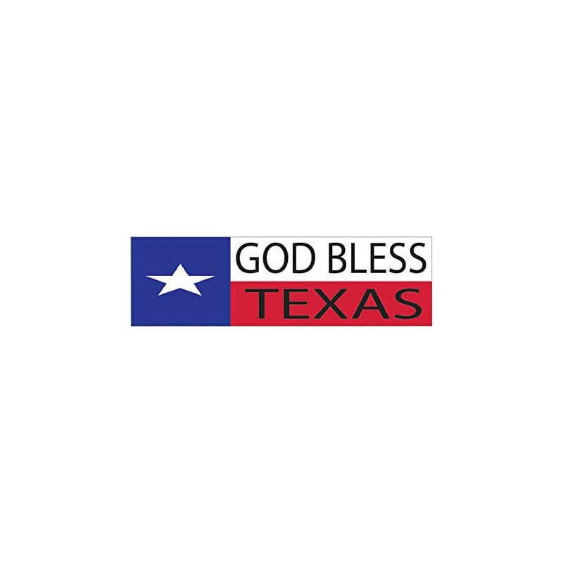 Rogue River Tactical God Bless Texas Bumper Sticker State Flag