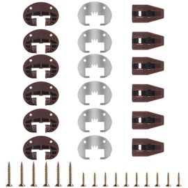 Dresser Drawer Slides Replacement Kit for Kenlin Rite-Trak II Model #168, 6 Set Replacement Drawer Track Slide Kit, Dresser Drawer Replacement Parts, Metal Black Plate, Drawer Stop with Roller