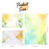 KSIWRE Watercolor Stationary Letter and Envelopes, 24 Lined Writing Paper