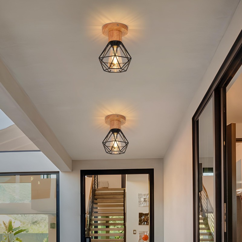 DELIPOP Ceiling Light Retro, Vintage Ceiling Light Industrial E27, Lamp