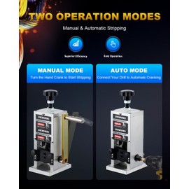 CREWORKS Manual Wire Stripper Machine, 0.06"-1" Wire Stripping Machine, Wire Stripping Tool for 1.5-25mm Scrap Wire, Drill Powered Cable Stripper for DIY Cable, Copper Wire Stripper for Leftover Cable