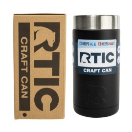 RTIC Tall Boy Craft Can Koozie 16oz Black Charcoal