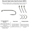 Maxcatch 100pcs Barbless Fly Fishing Fly Tying Hooks Dry Nymph