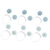 TOVINANNA 6pcs Snowflake Glitter Powder Hairbands for Xmas Parties Lovely