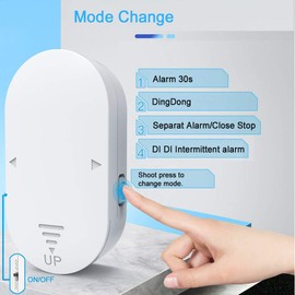 EverNary MC03 Door Window Alarm 7Pack 130DB Loud Burglar Alarm for Pool Home Kids Safety 4 Working Modes Magnetic Entry Sensor Alert for Business Office,White