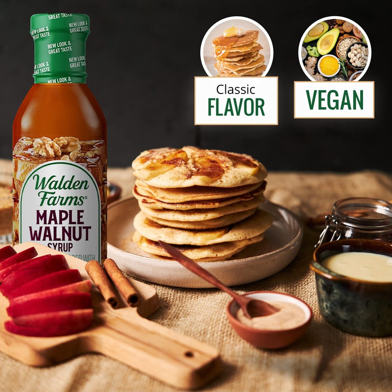 Walden Farms Maple Walnut Syrup – Perfect for Pancakes, Waffles,