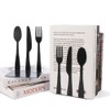 Pissente Cookbook Bookends, Decorative Metal Book Stoppers, Silver and Black,