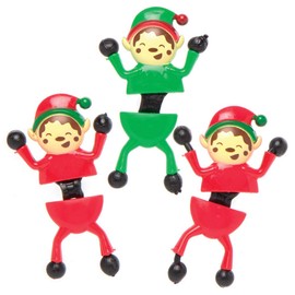 Baker Ross AX322 Christmas Elf Wall Climbers - Pack of 6, Christmas Novelty Toys for Kids, Ideal for Party Favours, Loot or Prize Bag, and Stocking Fillers