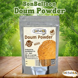 BonBalloon Dried Premium Doum Ground Powder Herbal Loose Organic Flowers Natural Healthy Vitamins Rich Caffeine Free Doom Hyphaene Thebaica Palm Grounded Hot Tea Fruit (8.82 oz 250 gm )