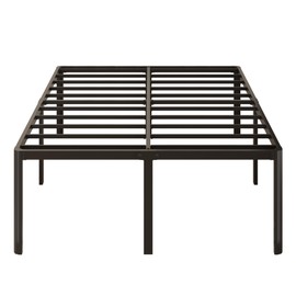 Yicensen 20 Inch Full Bed Frame Heavy Duty Full Size Platform Bed Frame with Rounded Corner Legs No Box Spring Needed, Easy Assembly, Noise Free, Black.