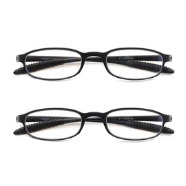 Mcoorn Lesebrille Leicht Flexibel Anti Blaulicht Liegen für Damen Herren, Lesehilfe Klein mit Rutschfest TR90, Dioptrien +1.75