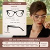 PUBOWT Bifocal Reading Glasses Women Oversized Blue Light Blocking Cat