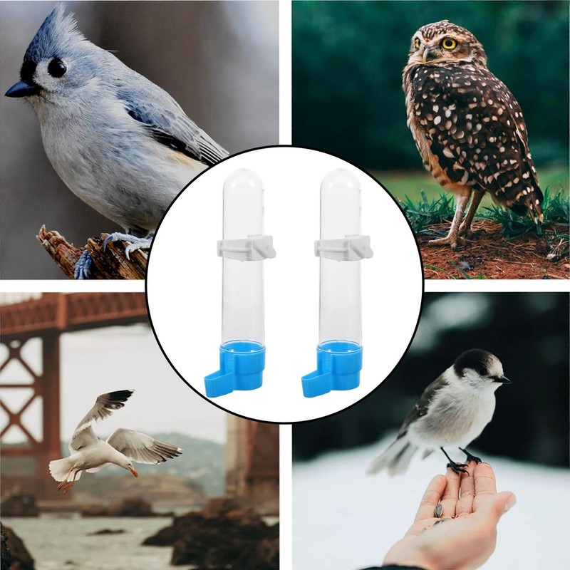 2 Pezzi Abbeveratoio per Uccelli, Distributore Acqua Uccelli, Abbeveratoi per