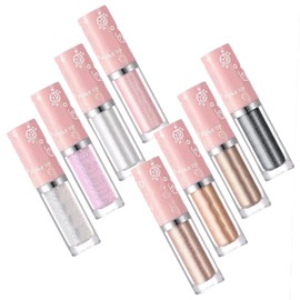 OUNONA Paleta De Sombras De Ojos Líquida Brillo, 8 Colores, Tamaño Compacto, Maquillaje Facial Para Mujeres, Uso Diario y Fiestas