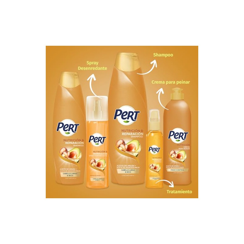 PERT, Shampoo Argán y Aguacate, nutre y repara | Cabello