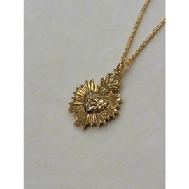 Sacred Heart of Jesus Necklace - Size: 18” Flat Chain Necklace