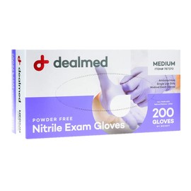 Dealmed Dealmed Nitrile Medical Grade Exam Gloves, Disposable, Latex-Free, Medium (200 ct.)