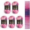 5 x 100 g Wollbiene Crazy Cotton Batik, 500 g