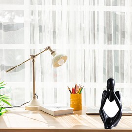 Thinker Statues, Resin Sculpture Accents Modern Abstract Ornaments Abstract Figurines Home Decor Modern Style Abstract Figurines Thinker Statue Resin Thinker Statue Sculpture Of Keep Silent for Office