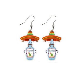 Colorful Mexican Fiesta Chili Cactus Avocado Horse Shape Dangle Earrings Cinco De Mayo Earrings for Women Jewelry(G)