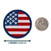 American Flag Patrol Patch - 2" Diameter Round Embroidered Patch