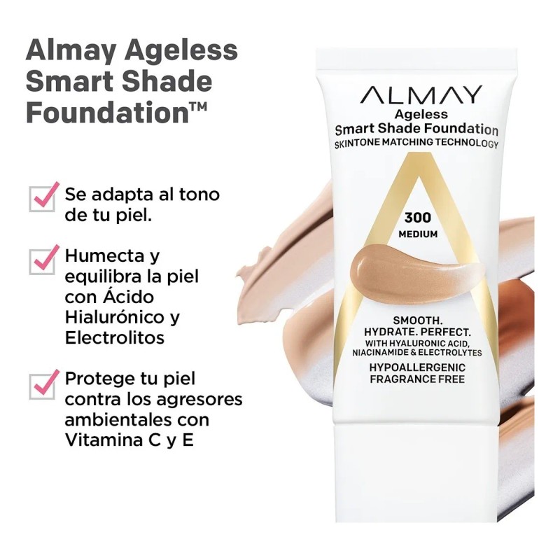 Base Hipoalergenica Smart Shade Ageless Almay Light