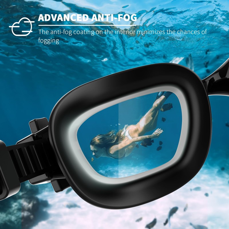 BEEWAY Kids Swimming Goggles 6-14 | GOK8300C1L1 | All Black,