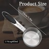 Cionyce 1/4 cup measuring cup，2 Pcs 60 ML Stainless Steel