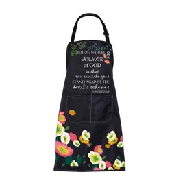 BNQL Put On The Full Armor of God Apron Christian Gifts Inspirational Bible Verses Gifts Ephesians 6:11 Religious Gifts Apron (Ephesians 6:11 APRON)