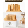 Candco 3 in 1 Bread Box with Bamboo Bread Slicer,