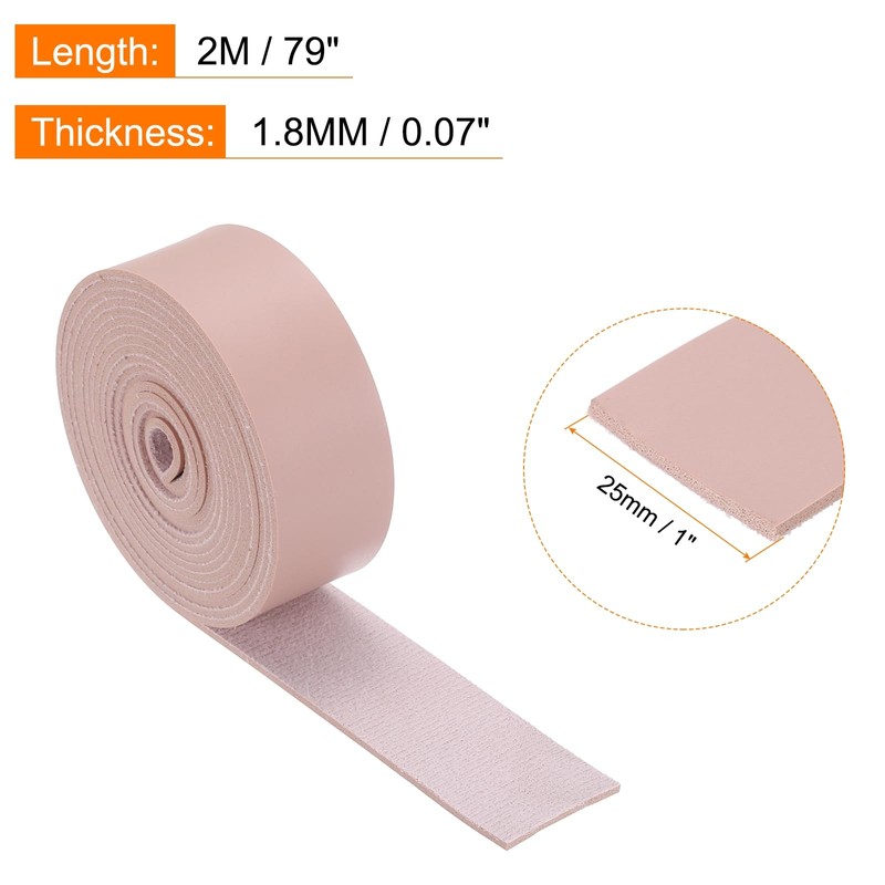 Rebower Flat Leather Strip,1 Inch Wide 79 Inch Long Leather