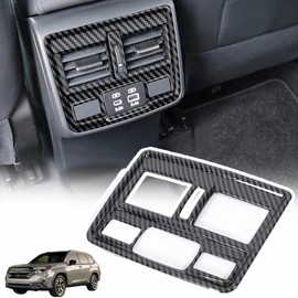 Rear Armrest Box Air Conditioning Vent Outlet Trim Frame Compatible with Subaru Forester 2025,AC Vent Cover Rear Center Console Air Vent Covers Interior Accessories 1PCS (Carbon Fiber Pattern)