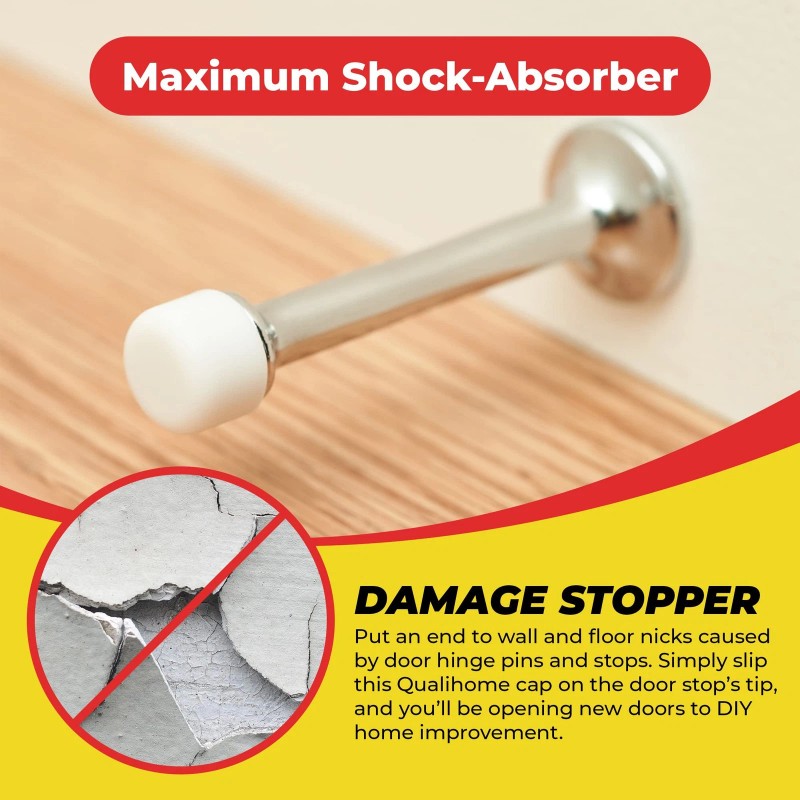Qualihome Premium Rubber Door Stop Stud Replacement Tips – Doorstopper