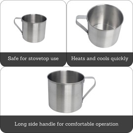 IMUSA 1.25 Quart Aluminum Mug for Stovetop Use or Camping