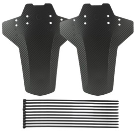 High Quality Mudguards for Mountain Bikes, Front and Rear Wheel, Reflectors, Universal Fit for 20-29 Inch Wheels, Robust & Flexible, Set of 2 - Effective Protection Against Mud and Splash Water