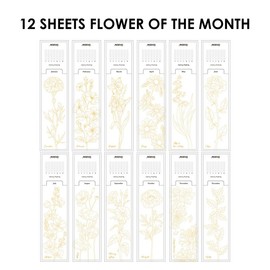 Grabie 12 Sheets 140LB Watercolor Coloring Bookmarks