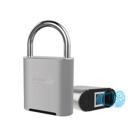 KENRONE Fingerprint Padlock, Biometric Smart Lock, Silver, Waterproof Locker Lock for Gym, School, Sports Ground