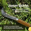 Toolgather Josun Sickle Hand-Forged Korean Weeding Tool with Chestnut Wood