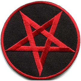 Pentagrama Pentáculo Satanic Occult Goth Wicca Witch Parche bordado para planchar S-1174