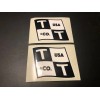 TT&Co Tokyo Japan Motorcycle Bike Helmet 2PC Sticker SET