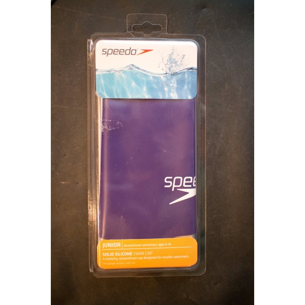 Speedo Junior Solid Silicone Swim Cap (Ages 6-14) (Purple)