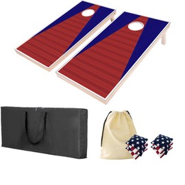 4×2ft Cornhole Board Set,Wooden Corn Hole Games for Adults Bean Bag Toss Game Set, w/ 8 Corn Hole Bags, & 2 Cornhole Board & a Carrying Case for Wedding/Party/Outdoor/Hiking/Yard-01