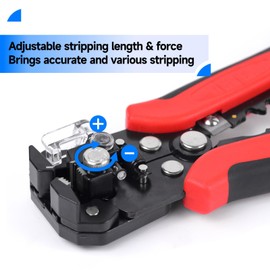 3-in-1 Automatic Wire Stripper/Cutter/Crimper, AWG10-24, 8 Inch Multi Pliers For Electrical Wire Stripping, Cable Cutting, Crimping