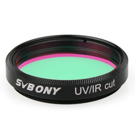 SVBONY UV IR Cut Block Filter Multi Coated Infra Red Filter CCD Camera Interference UV Filter 1.25 inches Threads for DSLR Camera Telescope (Filter)