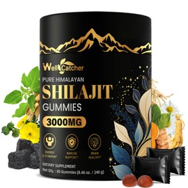 Shilajit Gummies for Men Women: Pure Himalayan Organic Shilajit with Ashwagandha 85+ Trace Minerals & Fulvic Acid Individually Wrapped for Energy Brain Immunity Support No Sugar 40 Servings
