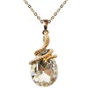 Navachi 18ct Crystal Snake Pendant Necklace, 40,6 cm + 5