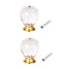 Lansonee 2 Pcs Crystal Door Knobs,Drawer Carbinet Door Handle Puller